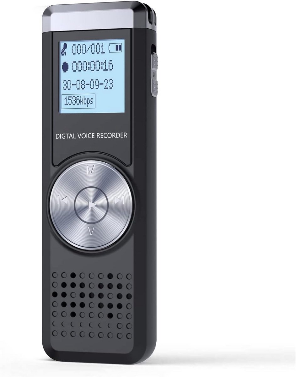 Draagbare Digitale Spraakrecorder 32GB met MP3 Speler en Wachtwoordbeveiliging