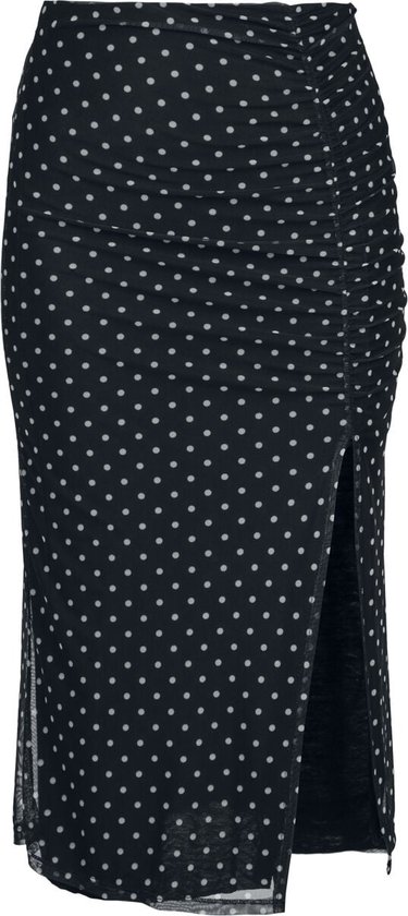 R.E.D. Rock-Engineered Design zwarte rok met stippen - Dames - S