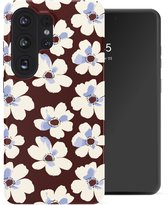 Selencia Hoesje - Geschikt voor Samsung Galaxy S26 Ultra - Backcover met Magnetische Ring - Choco Flower Pop