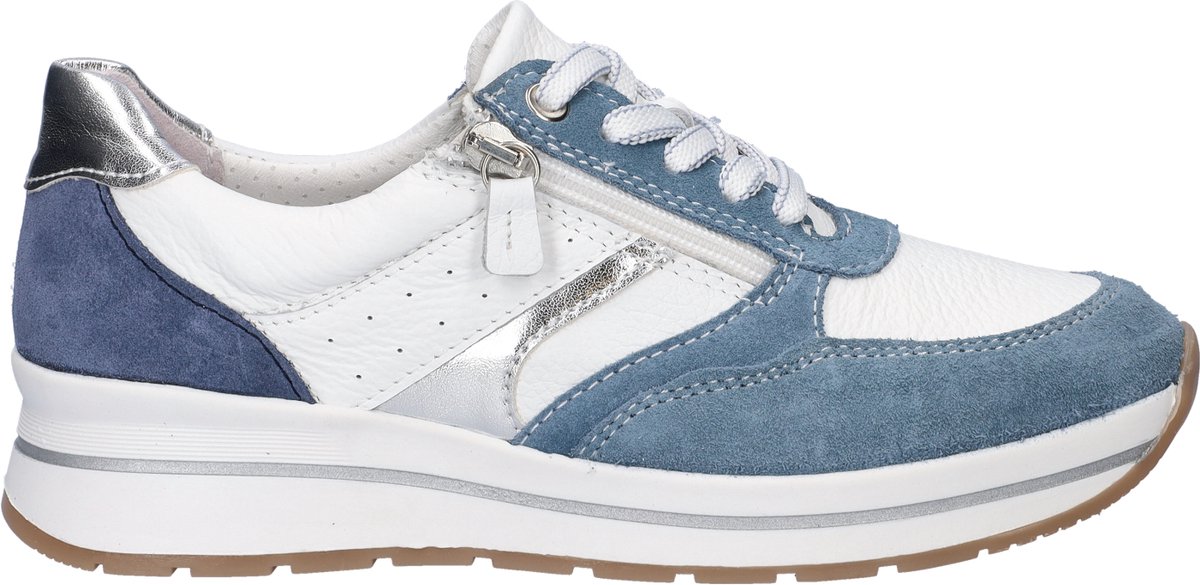 Nelson Flex dames sneaker - Blauw wit - Maat 40