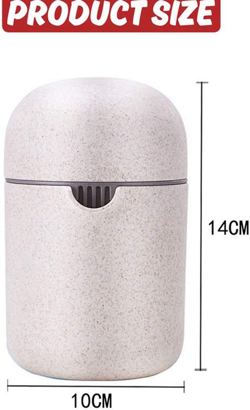 Handmatige Citruspers - 2-in-1 handmatige sapcentrifuge - Handmatige citruspers - Limoenpers met Bakje - Beige - Inclusief zeef - Kan citroenen, limoenen, druiven, sinaasappels, watermeloenen en ander fruit persen — afbeelding 2