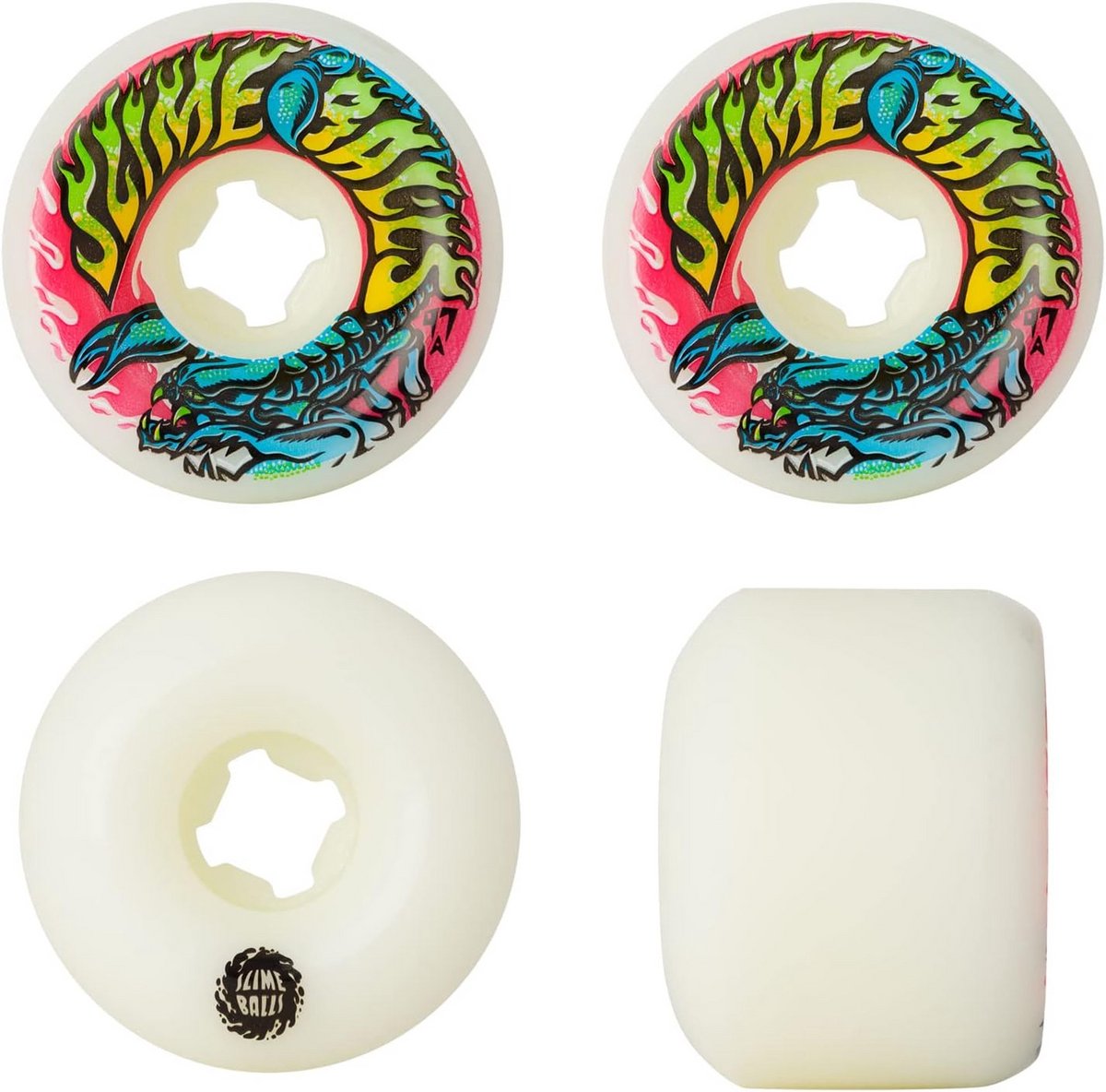 Skateboard Wielen 60mm 97A Wit - Krachtige Urethaan voor Optimale Grip
