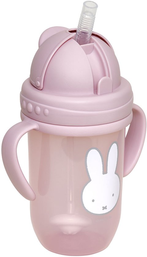 Nijntje Rietjesbeker met Handgrepen - 260 ml - Roze