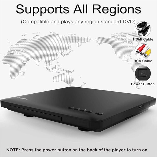DVD Speler met HDMI - Blu Ray Spelers - Externe DVVD Speler Compact — afbeelding 4