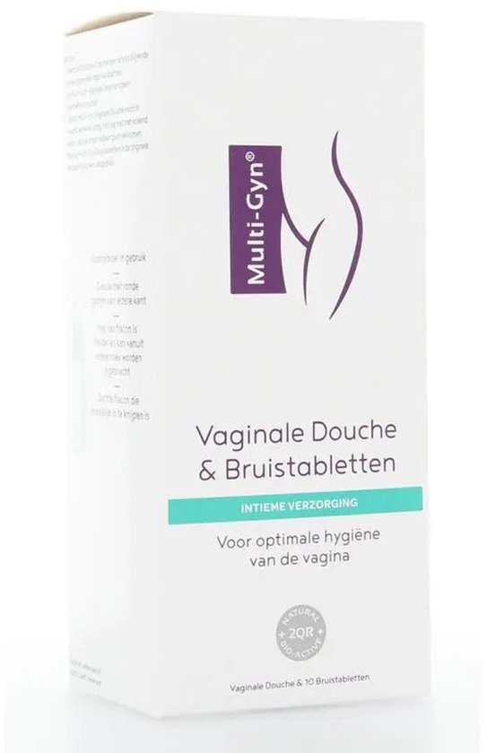 Multi-Gyn Vaginale Douche & 10 Bruistabletten - Vaginale Douche voor Intieme Hygiene, Intieme Verzorging voor optimale Vaginale Gezondheid, te gebruiken tegen afscheiding, jeuk en irritatie, Vaginale Douche spoelt schoon op efficiënte en milde wijze
