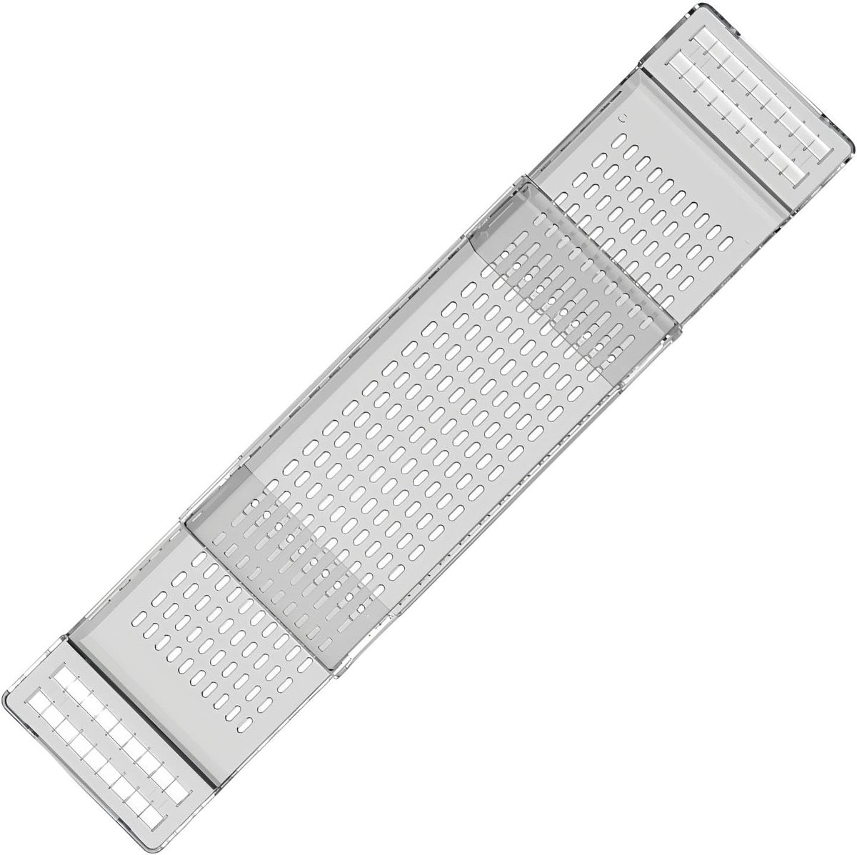 Badkuip Organizer - Badkamerrek - Ontspannen Bad - Uittrekbaar Ontwerp - 55-81 cm - Transparant
