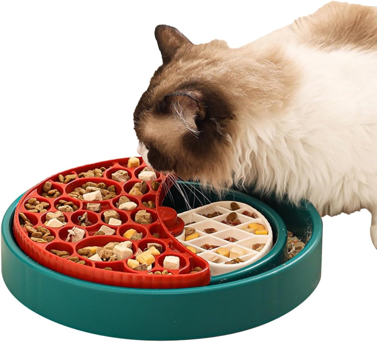 Langzame Voerbak - Interactieve Voerbak Hond - Gezond Eten Bevorderen - 360 Graden Draaibaar - 275 cm Diameter - Meerkleurig