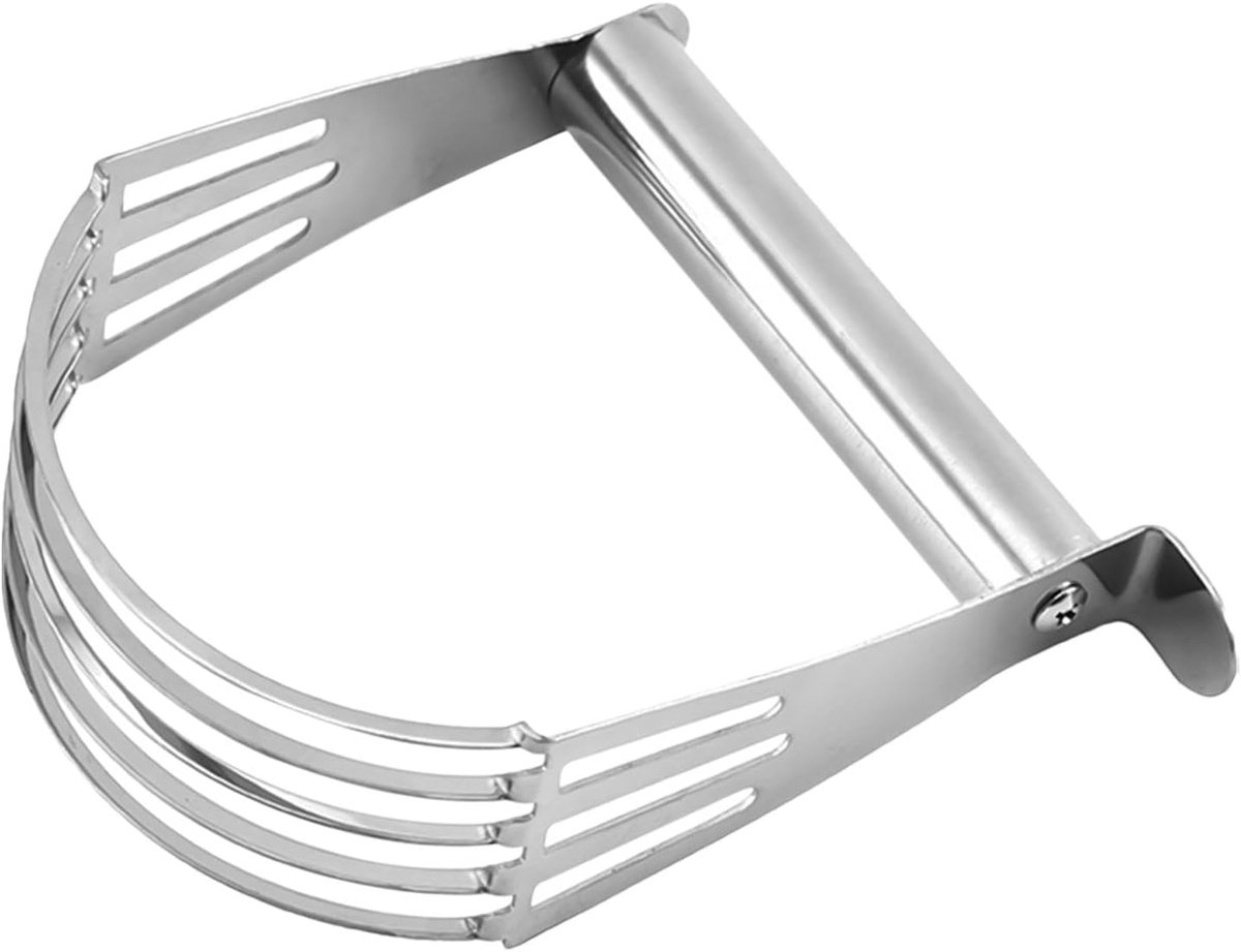 Deegsnijder Deegmixer - Keukenhulp Gebakgereedschap - Professioneel Bakken Kneden - Roestvrij Staal - 15x13x5 cm - Zilver