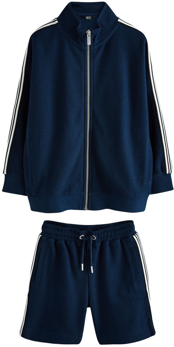 Next - Jongens - Set met gestreepte paneelbies - Blauw