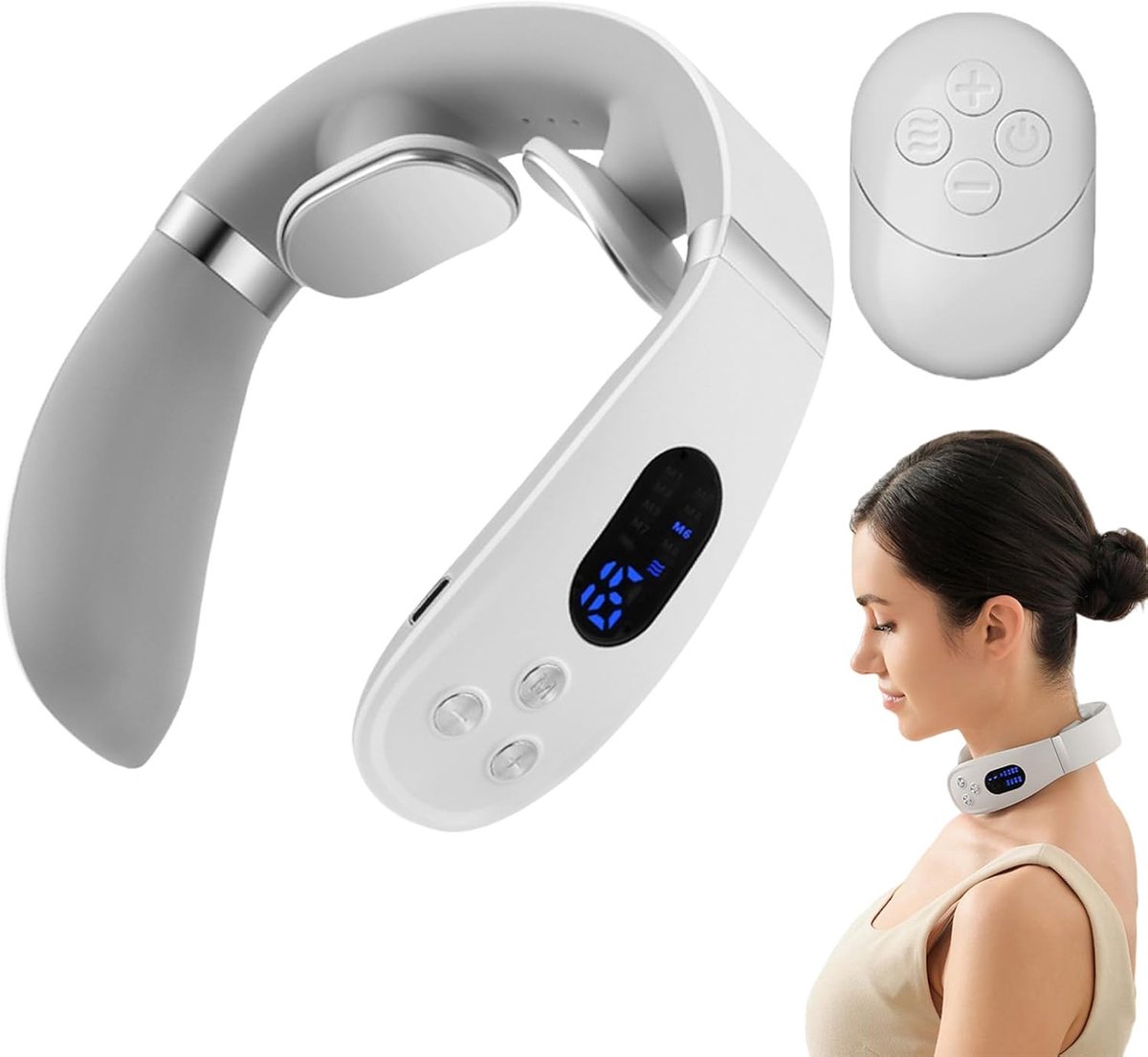 Nekmassage Apparaat - Cervicale Massager - Spierontspanning - Met Ingebouwde Warmte - 18 x 175 x 5 cm