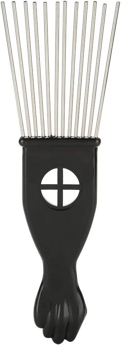 Haarstyling Kam - Vorkkam Styling - Professioneel Haarwerk - Antiroest Stalen Tanden - 15-23 cm - Zwart
