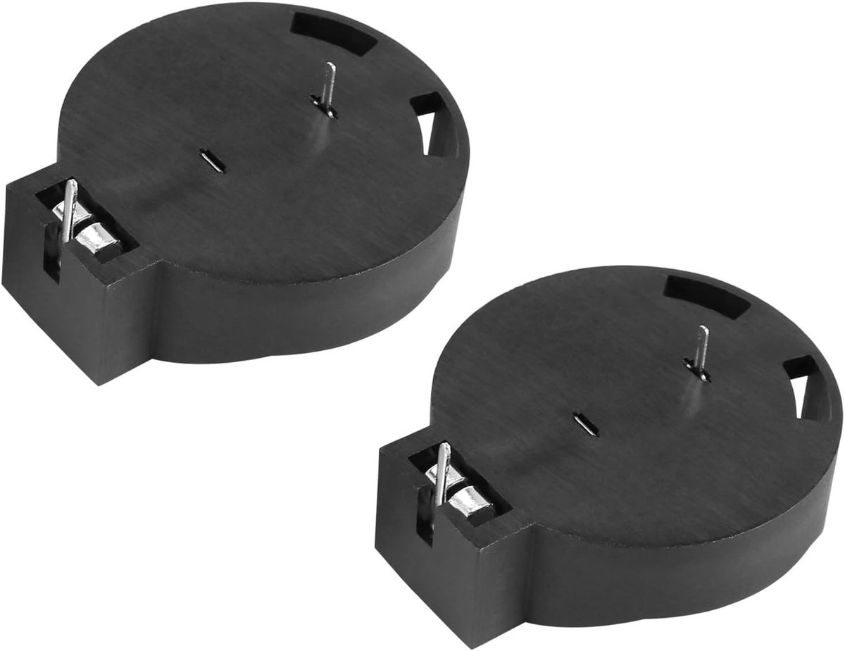 Batterij Houder - Muntcel Socket - Elektronica Projecten - 2 Pins DIP Type - 3 x 5 x 1 cm