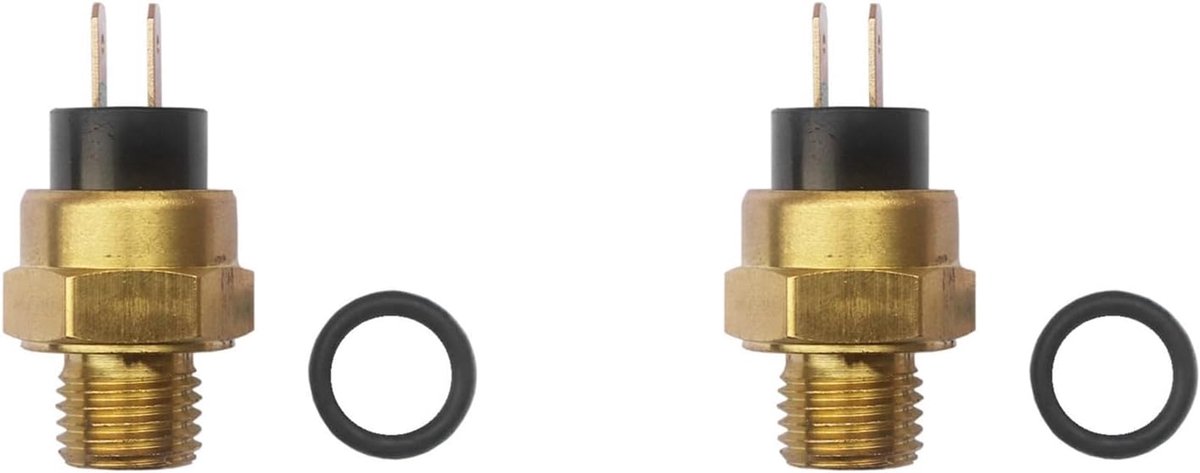 Motorfiets Temperatuurschakelaar - Watersensor - Motor Koeling - Dubbel Pakket - M14x1.5 - Goud