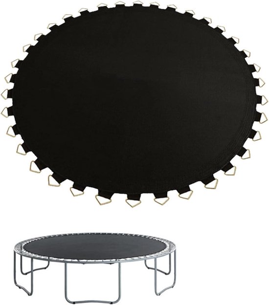 Trampoline Springdoek Vervanging - Rebound Pad - Buiten Trampolines - Duurzaam Kunststof Materiaal - 14 voet 84 gespen - Zwart