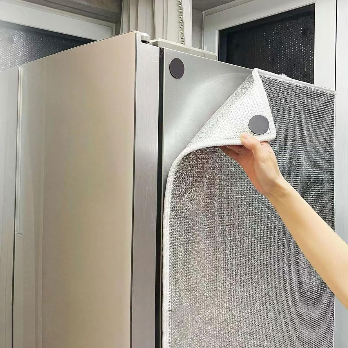 Isolerende Afdekking - Vriezer Deksel - Energie Besparen - Reflecteert Warmte - Diverse Maten - Zwart Wit