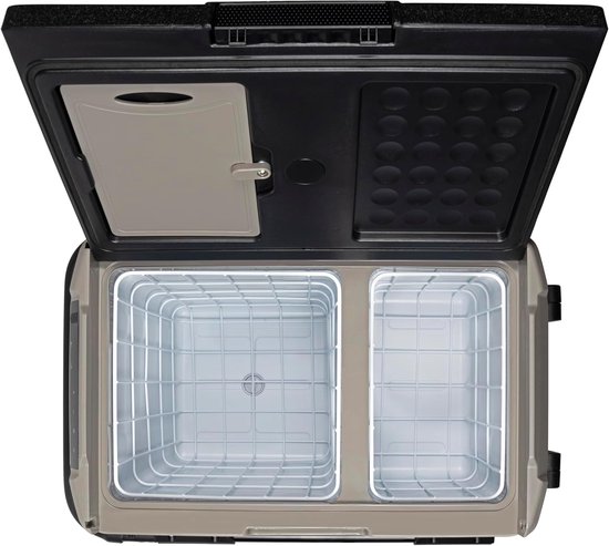 Compressor Koelbox - Dubbele Zone Koeler - Mobiele Koeling - Met Wielen - 58 Liter - Zwart — afbeelding 2