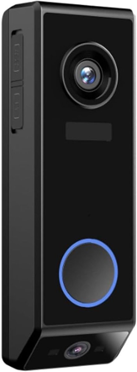 Dubbele Lens Deurbel - Slimme Camera - Veilige Toegang - Audio met Stemwisselaar - Bedraad Draadloos - Zwart