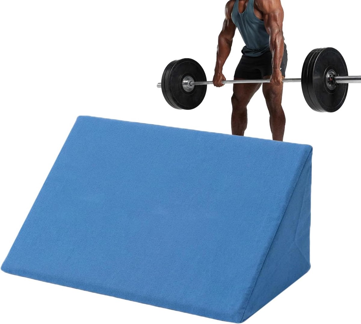 Halterbank Kussen - Trainingsuitrusting Arm - Biceps Triceps Training - Comfortabele Ondersteuning - 50 x 25 x 20 cm - Blauw