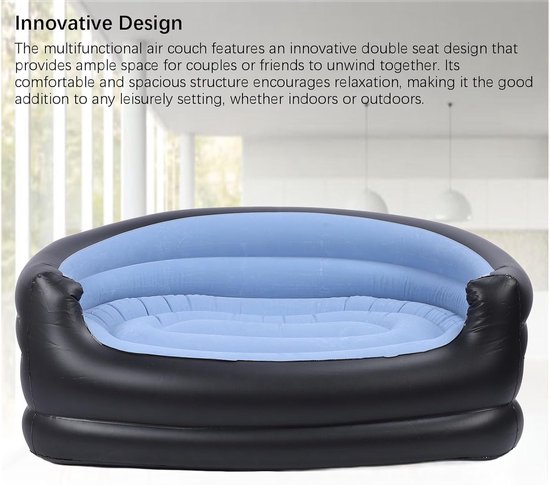 Opblaasbare Bank - PVC Stoel Comfortabele Zetel - Buiten Zitten - Dubbele Zitting Ontwerp — afbeelding 5