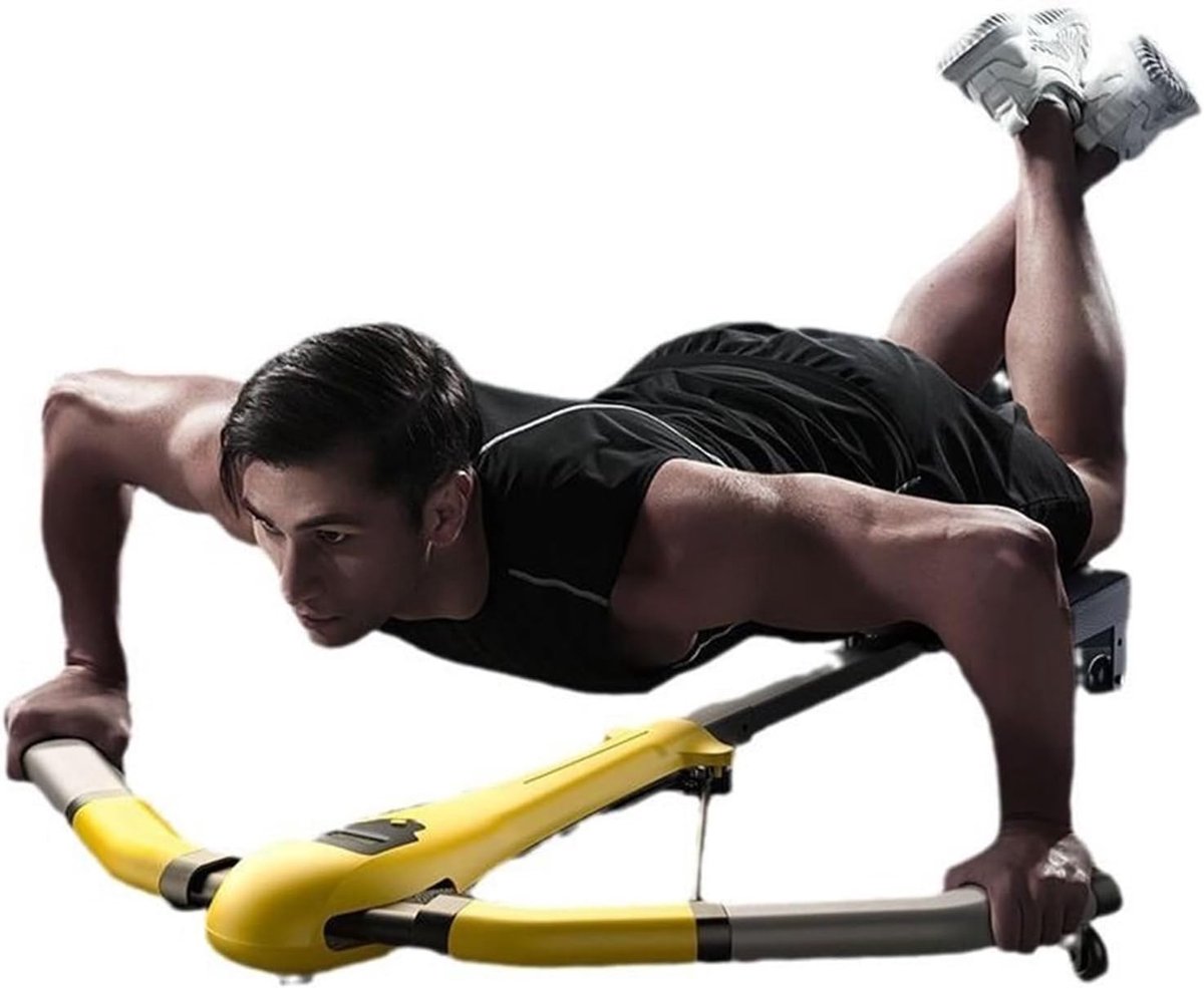 Core Trainer - Buikspier Trainer - Thuis Fitness - Verstelbare Weerstand - 6.5 kg - Geel