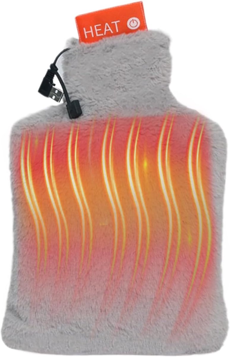Elektrisch Warmtekussen - Oplaadbaar Kruikje - Verlicht Spierpijn - Drie Temperatuurstanden - 30x20cm - Zacht Pluche