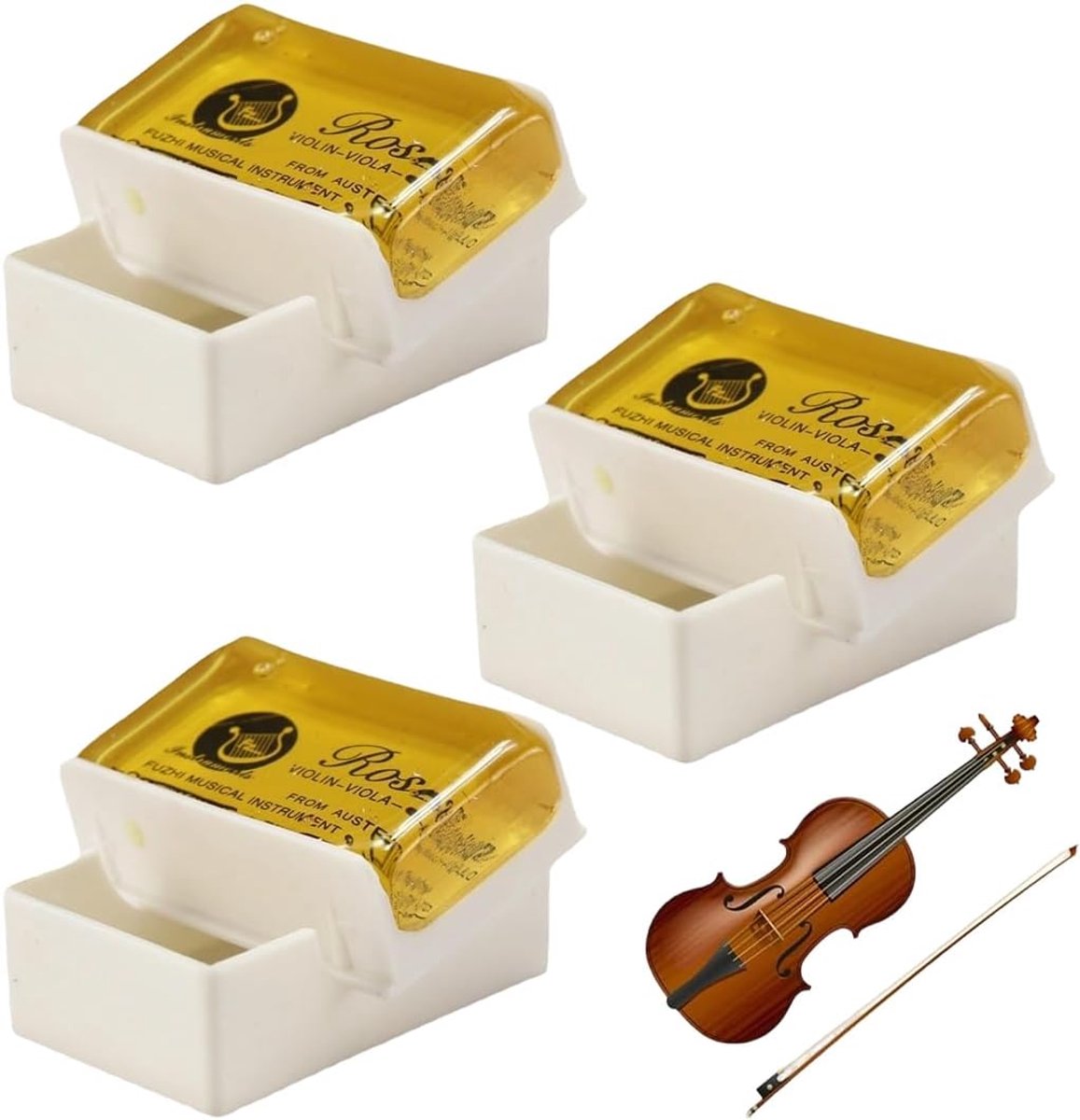 Hars Set - Strijk Hars - Instrument Onderhoud - Lage Stofproductie - 3 Stuks