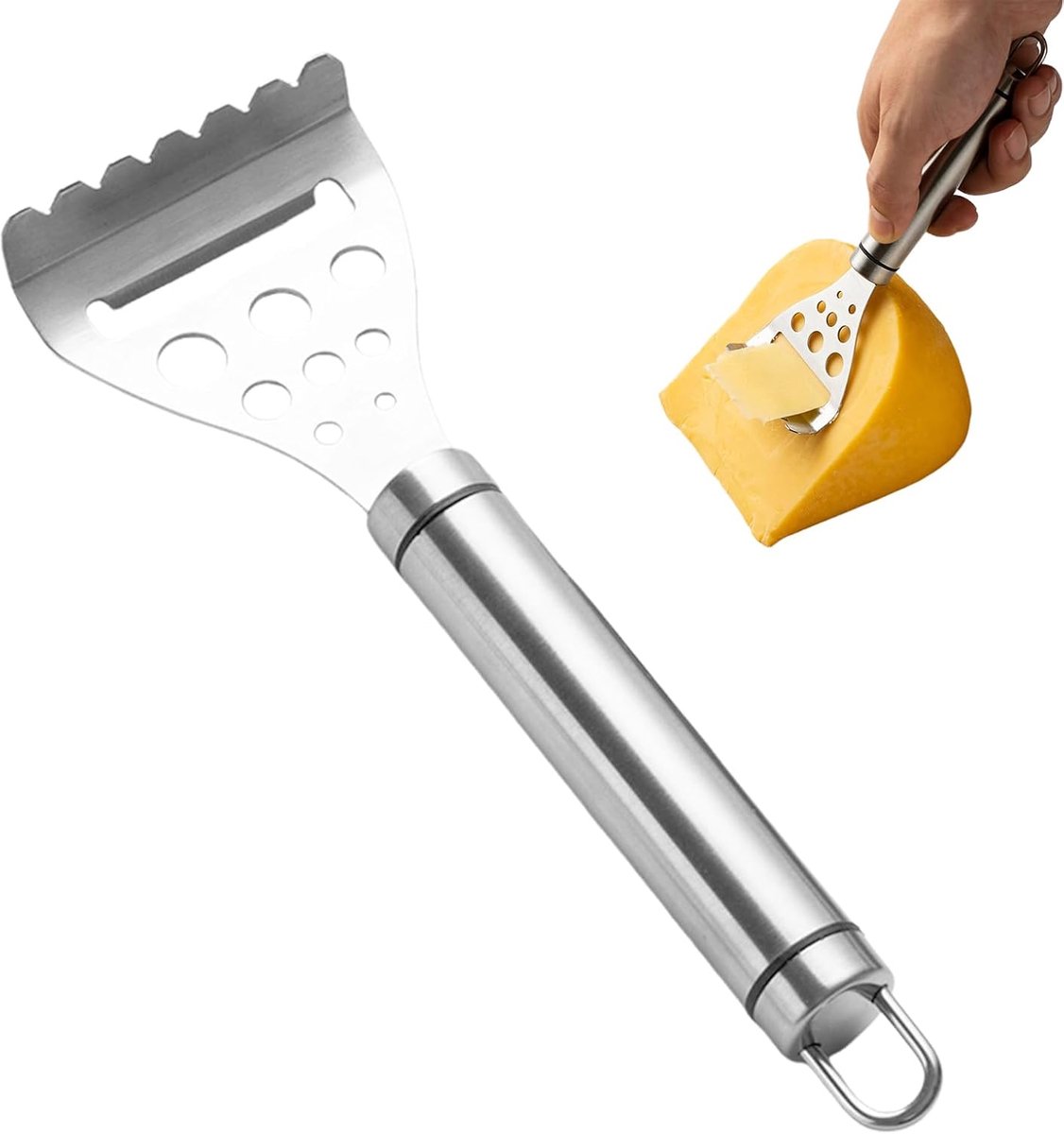 Kaasschaaf - Keukenmes - Eten Snijden - Ergonomisch Handvat - 6 x 18.8 cm - Zilverkleurig