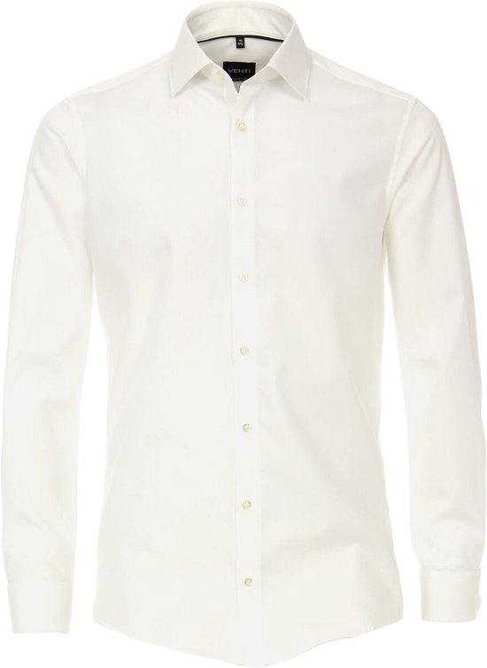 Chemise VENTI modern fit - popeline - beige avec double manchette - Sans repassage - Taille de col : 37