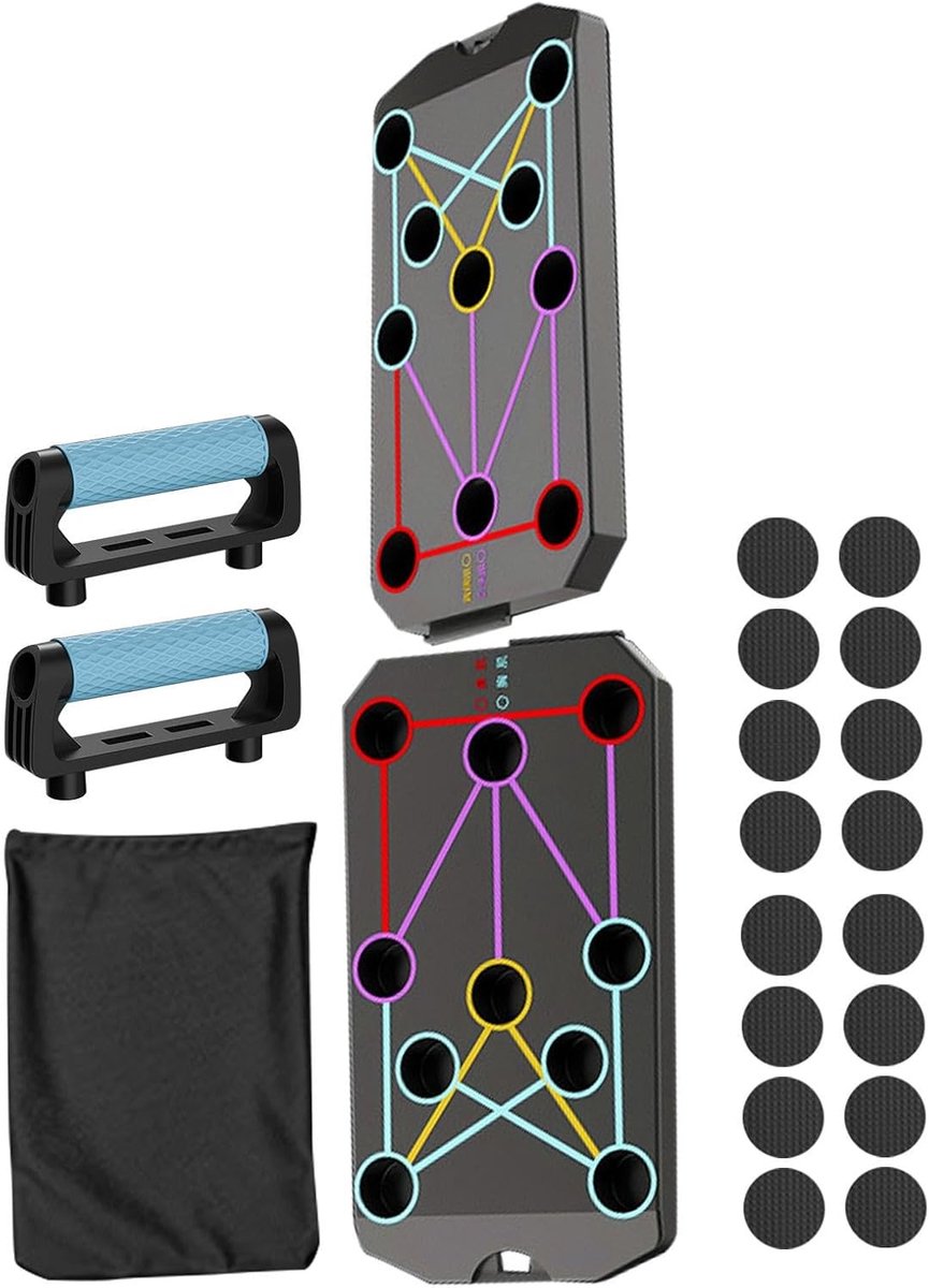 Fitness Pushup Bord - Trainingsapparatuur - Gerichte Spiertraining - Draagbaar Ontwerp - 62 cm