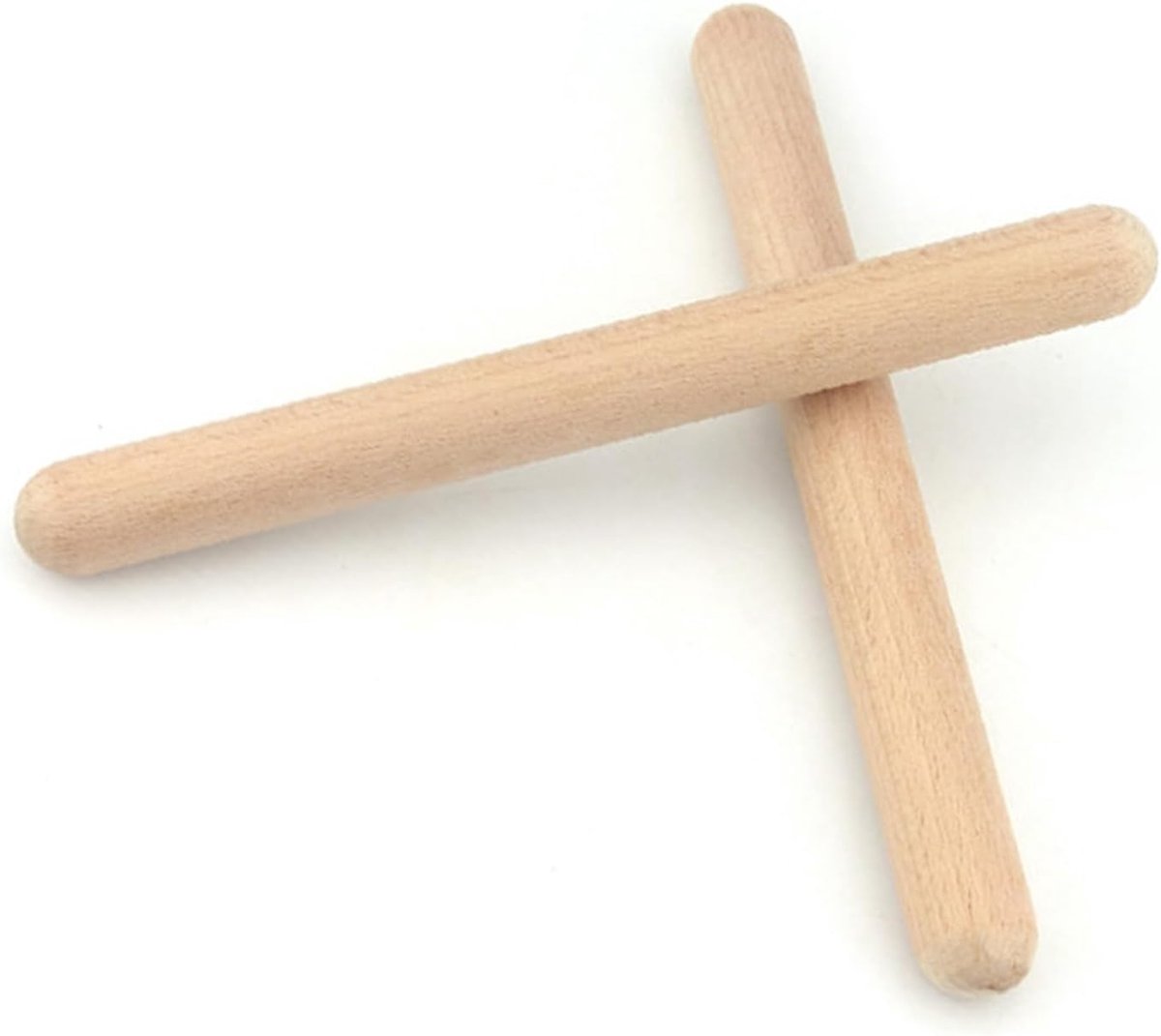 Houten Ritmestokken - Percussie Stokken - Muziekonderwijs - Massief Hout - 20 x 2 cm