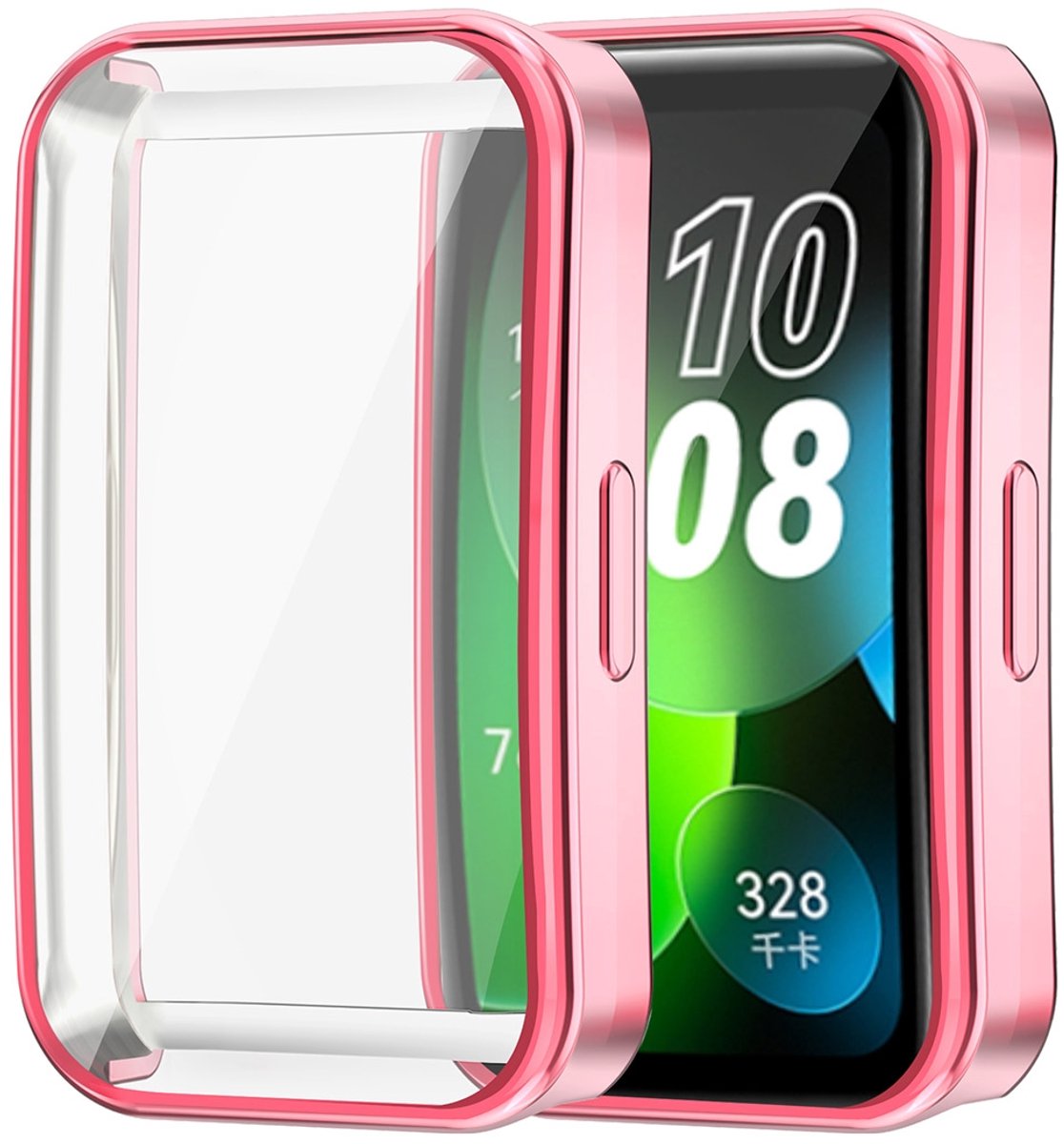 By Qubix - TPU bescherm case - Roze - geschikt voor Huawei Band 10 / 9 / 8