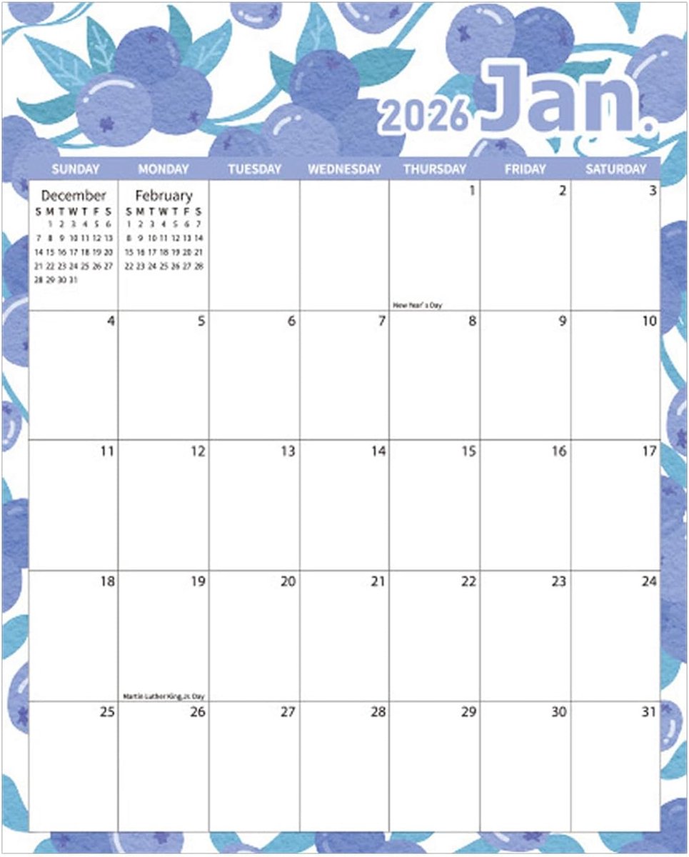 Koelkast Kalender - Wekelijkse Planner - Organisatie Thuis - 12 Maanden Plan - 36.8 x 29.2 cm