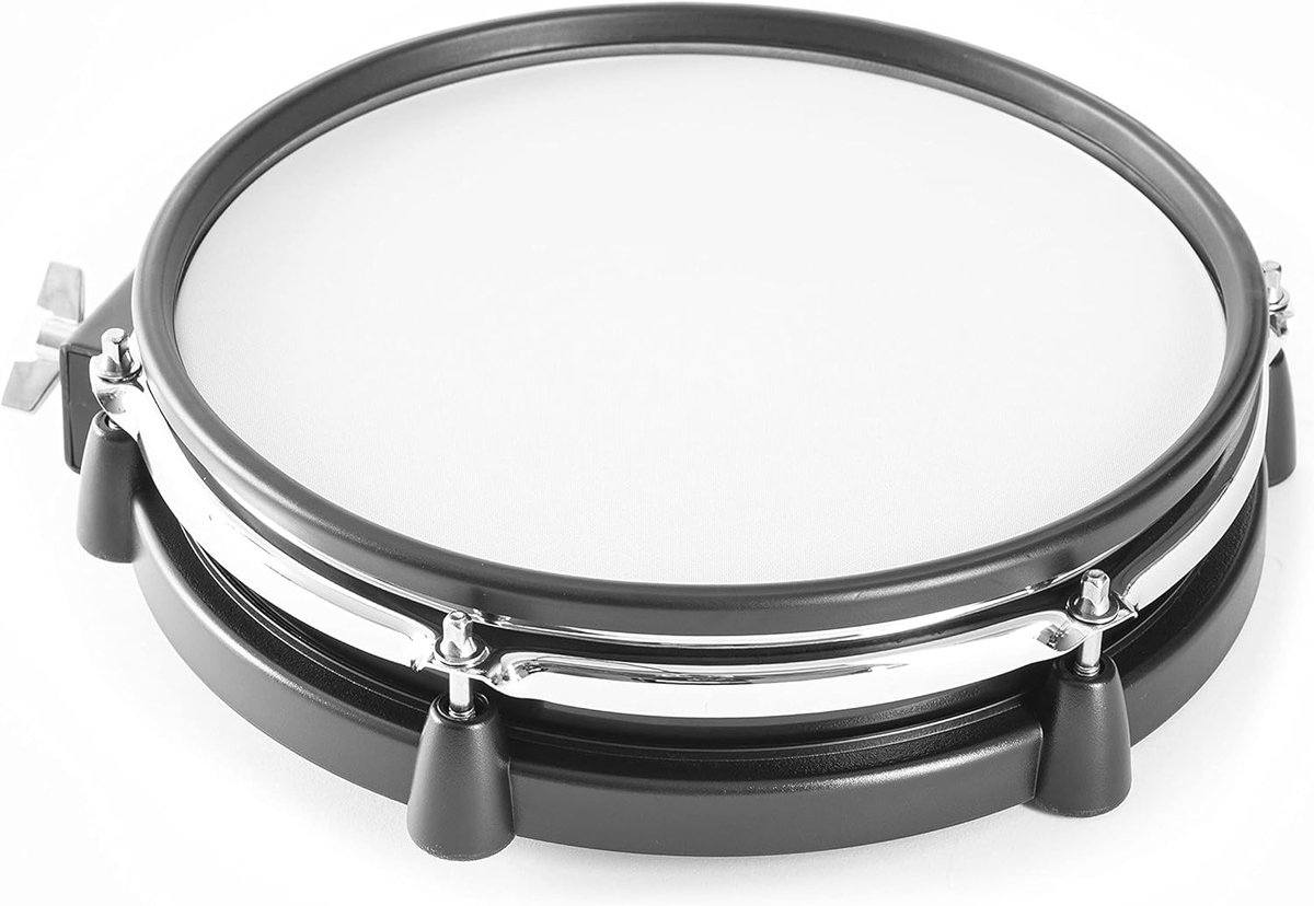 Elektrische drum pad - Snare Tom pad - Muziek oefenen - Dual zone technologie - 10 inch - Zwart