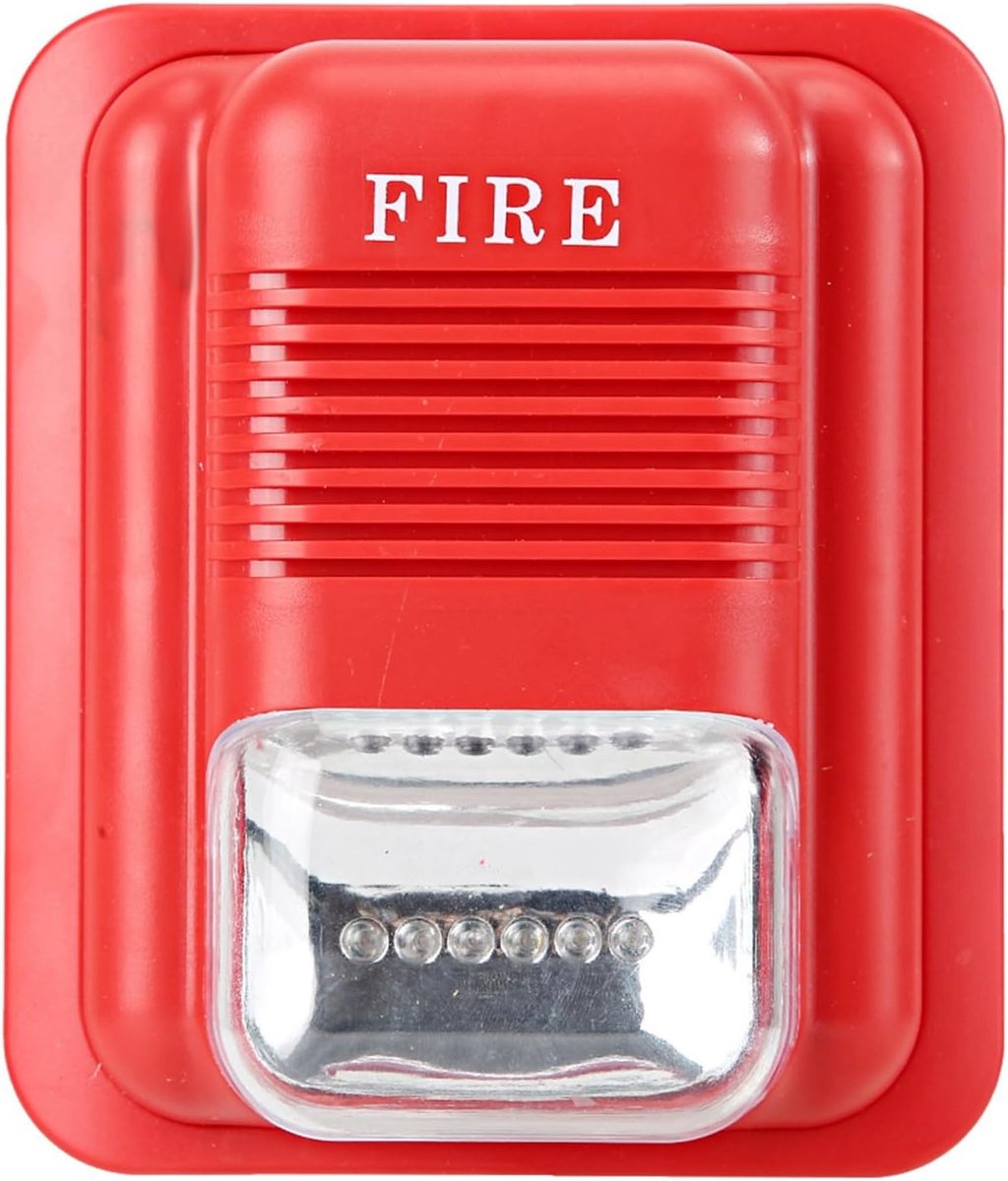 Brandbeveiliging Alarm - Sirene Alert Systeem - Veiligheid Thuis - Geluid en Licht - 14 x 12 x 6 cm