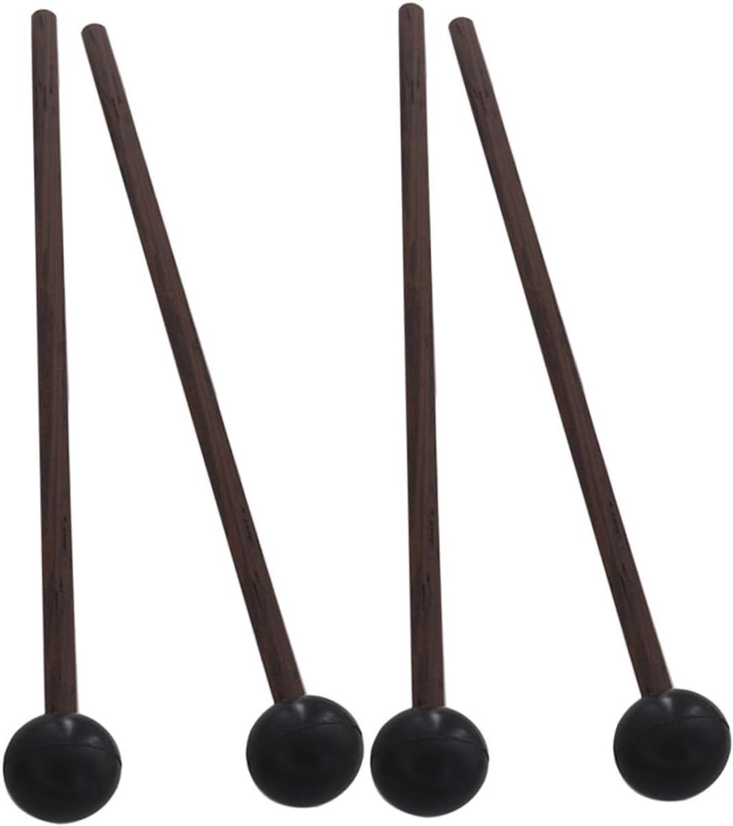 Percussie Stokken - Mallets Mallet - Muziek Maken - Rubberen Kop Houten Handvat - 17 cm - Zwart
