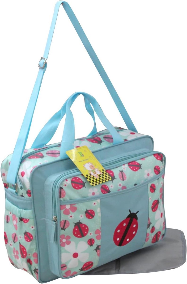 Luiertas Set - Baby Verzorgingstas - Dagtocht Baby - Waterafstotend Polyester - 40x30x20 cm - Keuze Blauw
