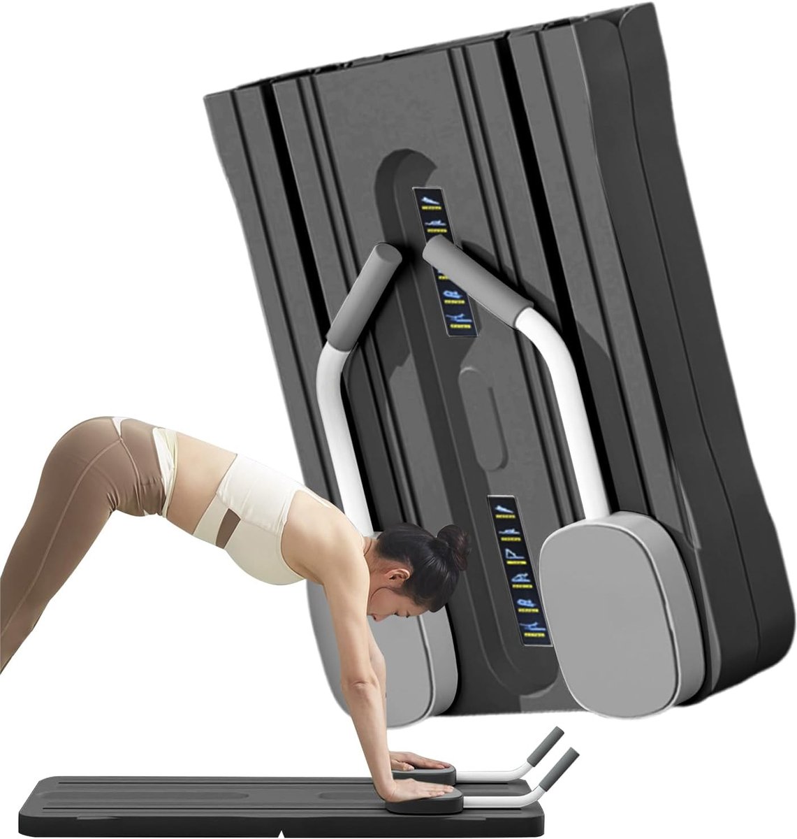 Pilates Board - Fitness Hulpmiddel - Volledige Lichaamstraining - Vouwbaar Draagbaar Ontwerp - 105x40cm Uitgeklapt - Zwart