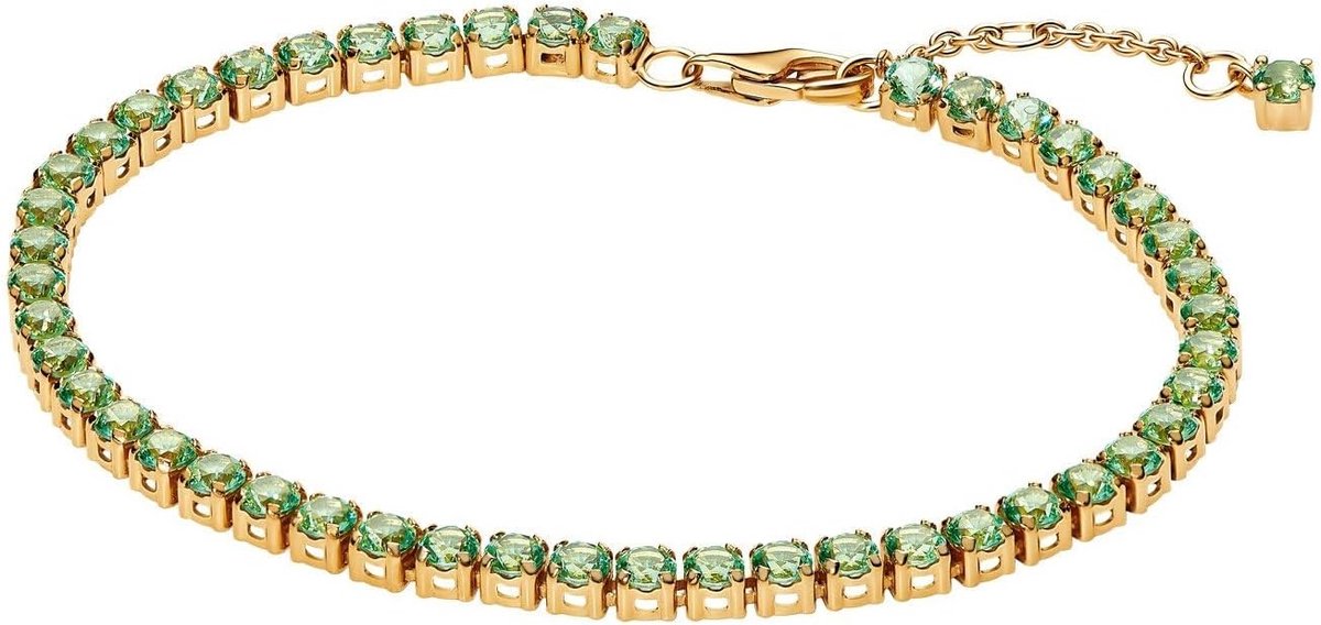 Dames Armband - Sieraden - Dagelijks Dragen - Klassiek Tennis Design - 20 cm - Goudkleurig