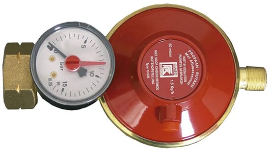 "Drukregelaar shell/combi 30mbar manometer met _"" l bu" van Talamex — afbeelding 2