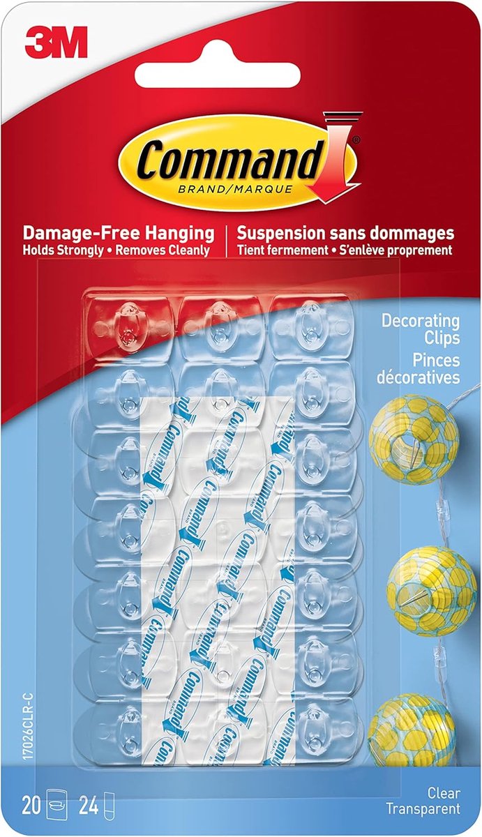 Helder Decoratieclips Mini - 20 Stuks voor Muurdecoratie