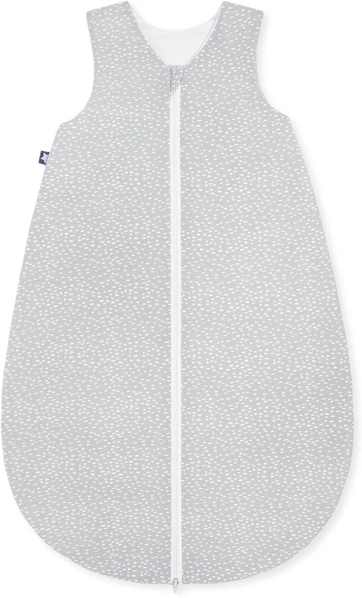 Zachte babyzomerslaapzak 0,5 TOG – wasbaar op 60 °C, Tiny Squares Grey, 56/62