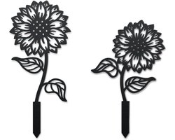 Metalen Zonnebloem Tuin Decoratie - Grappige Buitenbeelden en Ornamenten voor Tuin en Patio