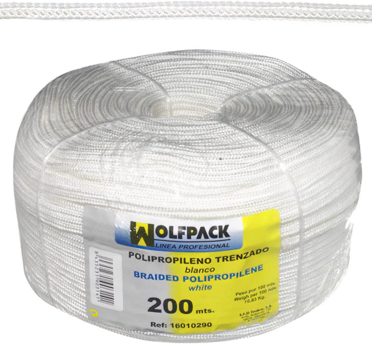 Gevlochten Polypropyleen Touw 200 m - Wit