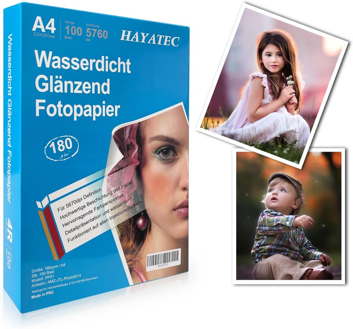 Hoogglanzend Fotopapier 180 g/m² A4 - 100 Vellen Voor Inkjetprinters