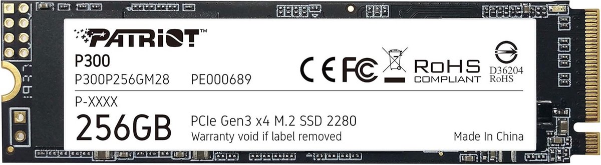 256GB M.2 NVMe PCIe Gen 3x4 SSD - Krachtige Solid State-schijf met Hoge Prestaties
