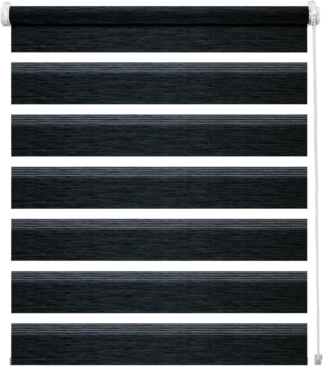 Duo-Rolgordijn voor Klemmen met Transparante en Ondoorzichtige Banen - 45 x 150 cm