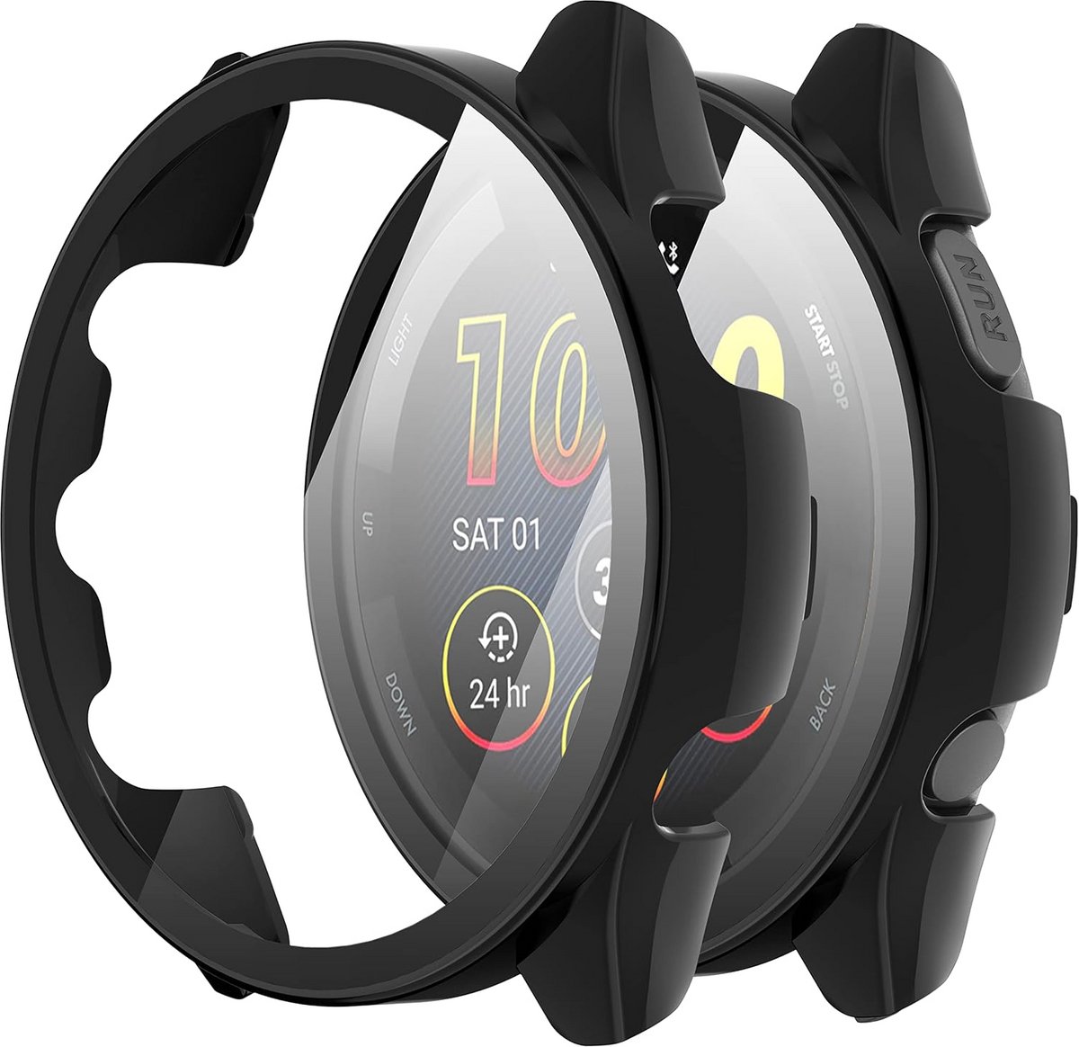 Beschermhoes voor Forerunner 265 - Gehard Glas Screen Protector en Hardheid PC Hoesje