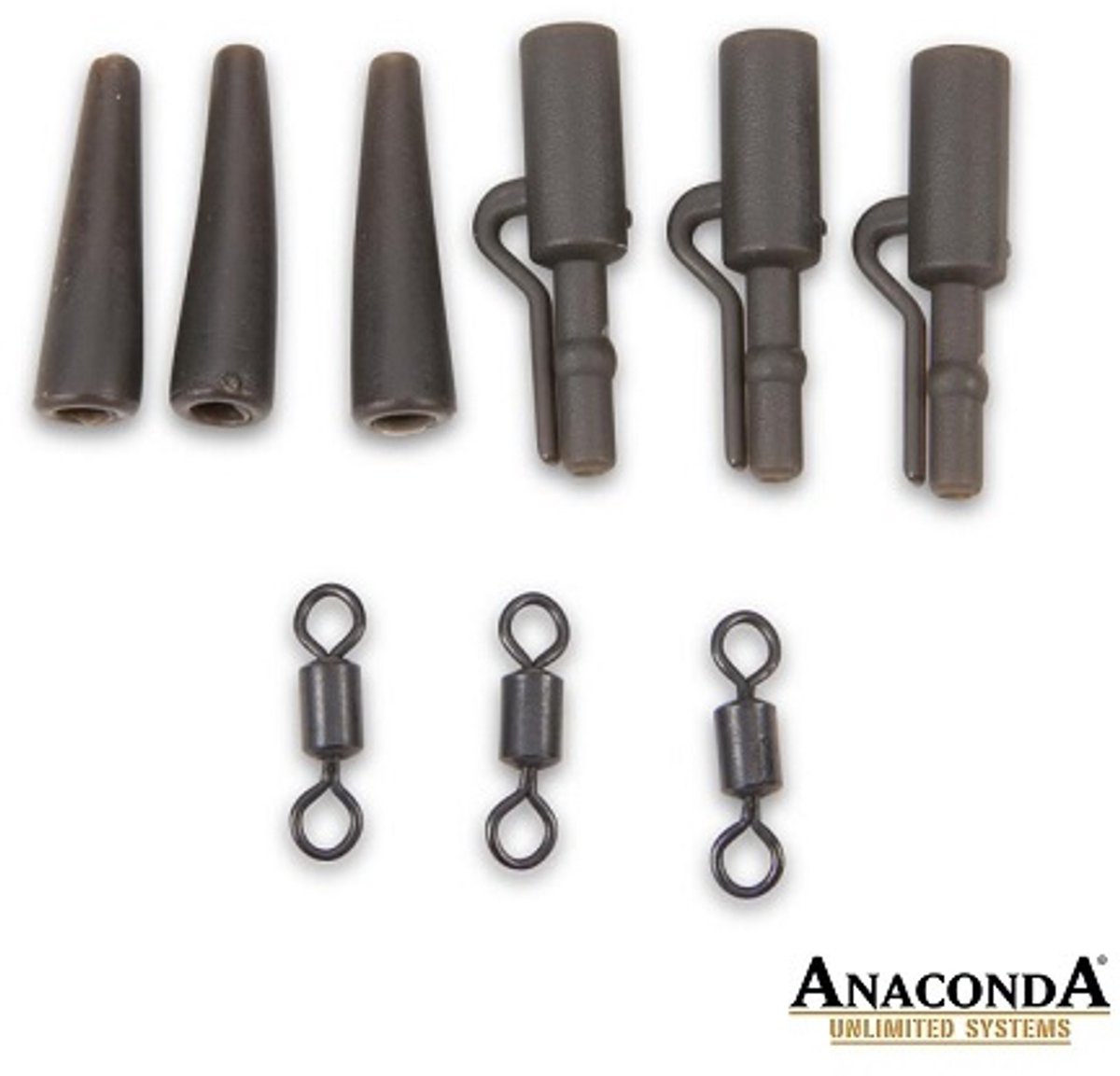 Anaconda Lood Safety Lead Clip Power Pack Army Green 3 STUKS