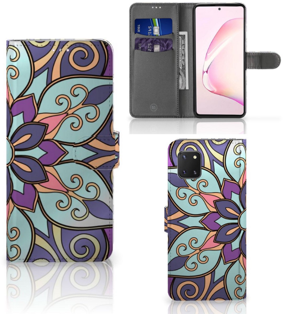 Samsung Note 10 Lite Hoesje Purple Flower