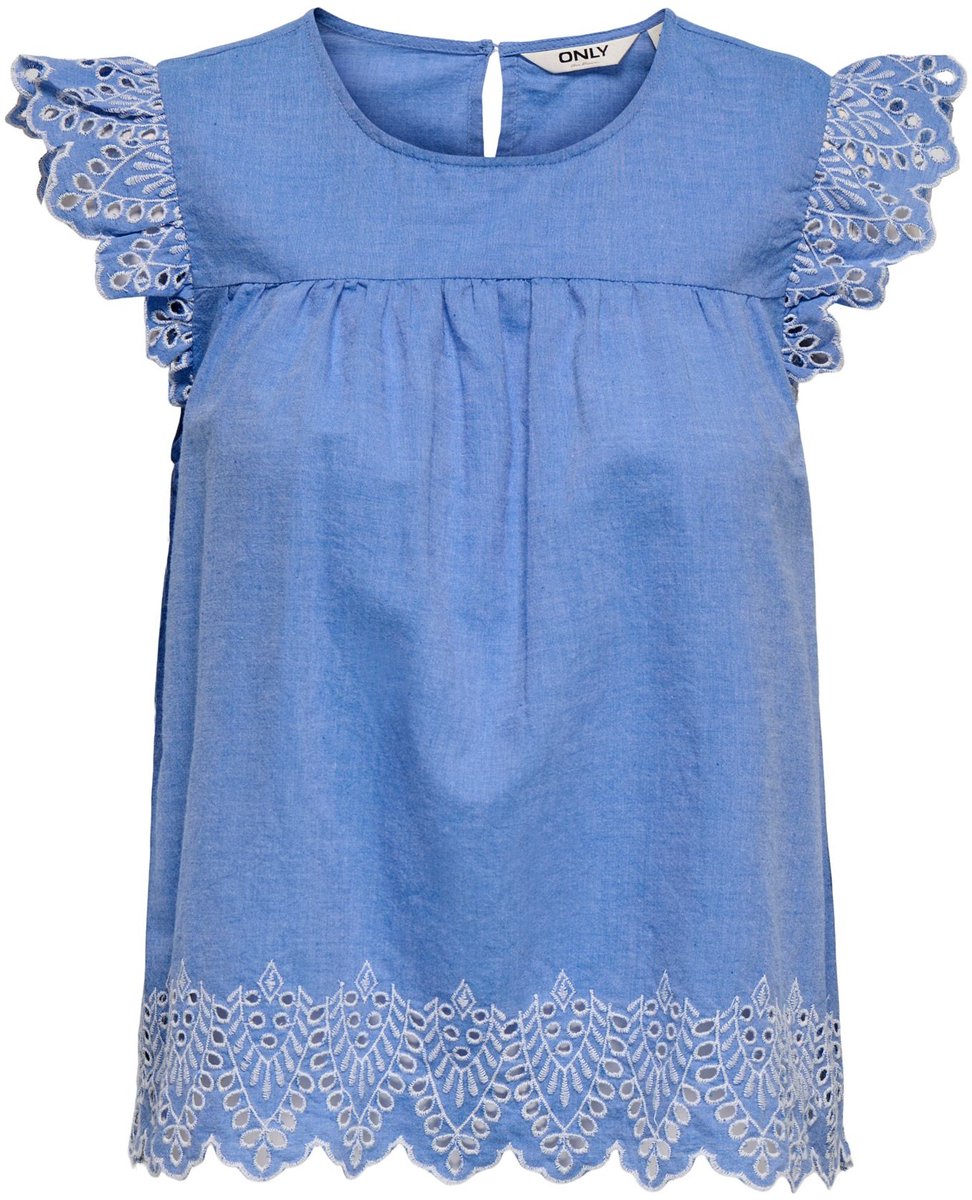 Only Tulom Embossed Woven Top Dames - Maat L